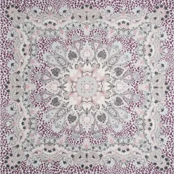 Animal Paisley 140x140 - multi wine (rot)