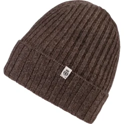 Business Cashmere Muetze mit Umschlag - coffee (braun)