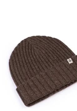 Business Cashmere Muetze mit Umschlag - coffee (braun)