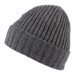 Business Cashmere Muetze mit Umschlag - flanell (grau)