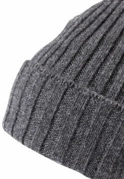 Business Cashmere Muetze mit Umschlag - flanell (grau)