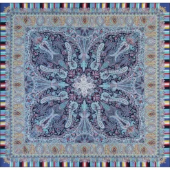 Butterfly Paisley 140x140 - multi blue (blau)