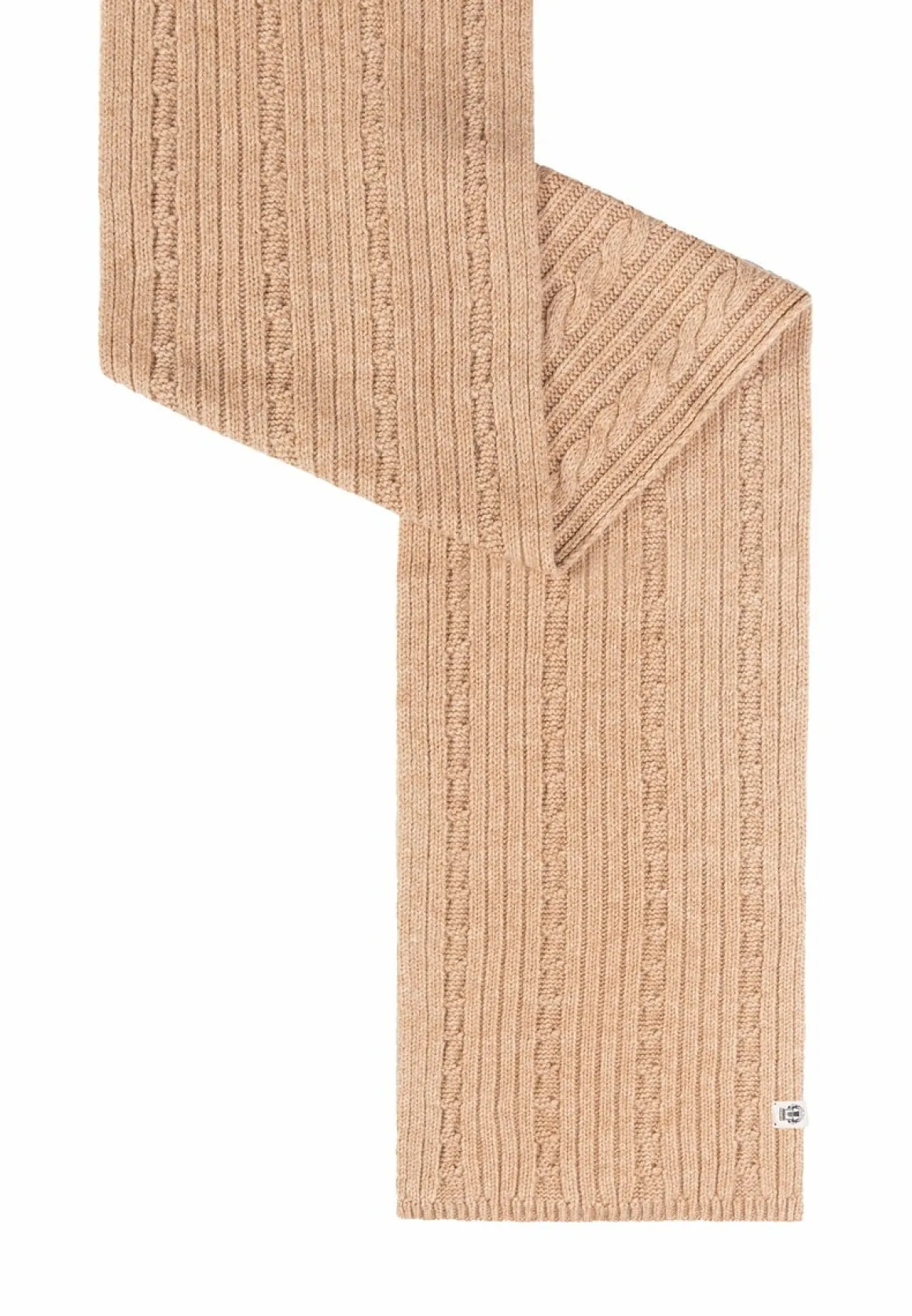 Cabled Charm Schal 30x180 - cashmere (beige)