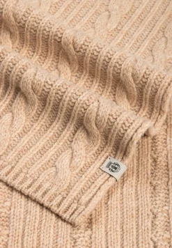 Cabled Charm Schal 30x180 - cashmere (beige)