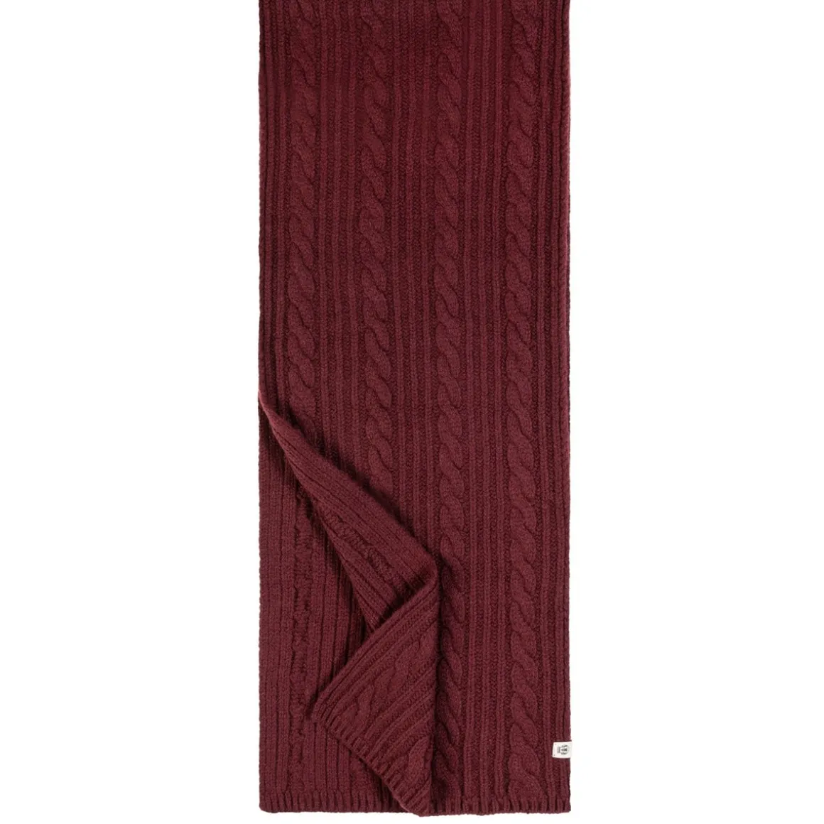 Cabled Charm Schal 30x180 - mulberry (rot)