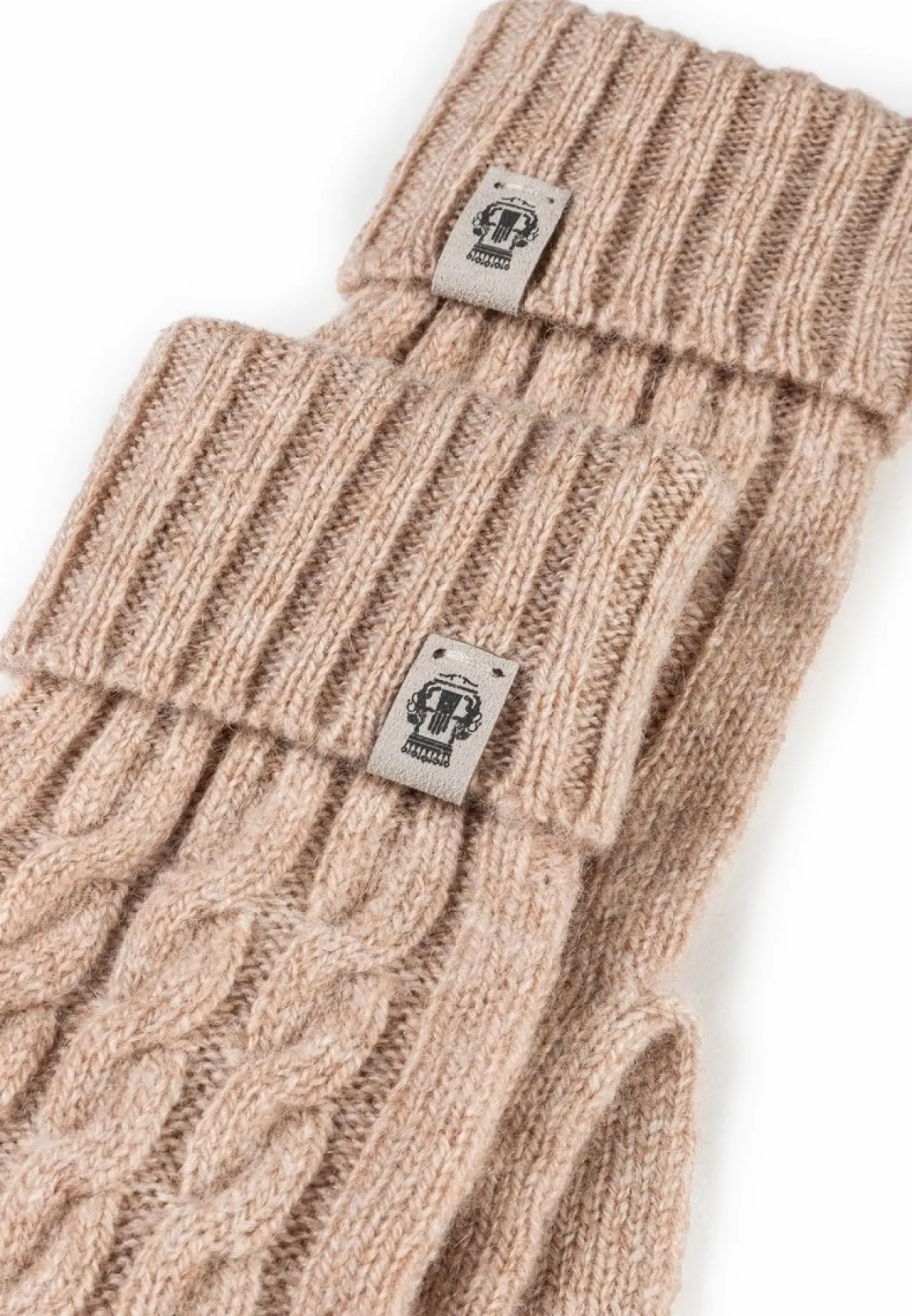 Cabled Charm Strickhandschuhe - cashmere (beige)