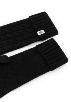 Cabled Charm Strickhandschuhe - black (schwarz)
