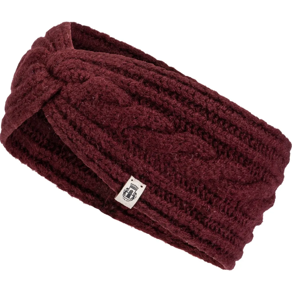 Cabled Charm Strirnband - mulberry (rot)