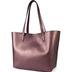 Carol Shopper metallic large - wine (rot)