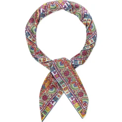 Circular Paisley 140x140 - multi colour (beige)