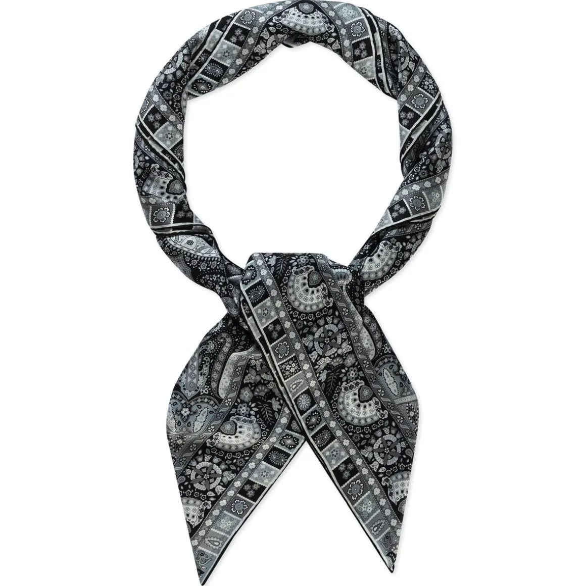 Circular Paisley 140x140 - white/black (weiss)