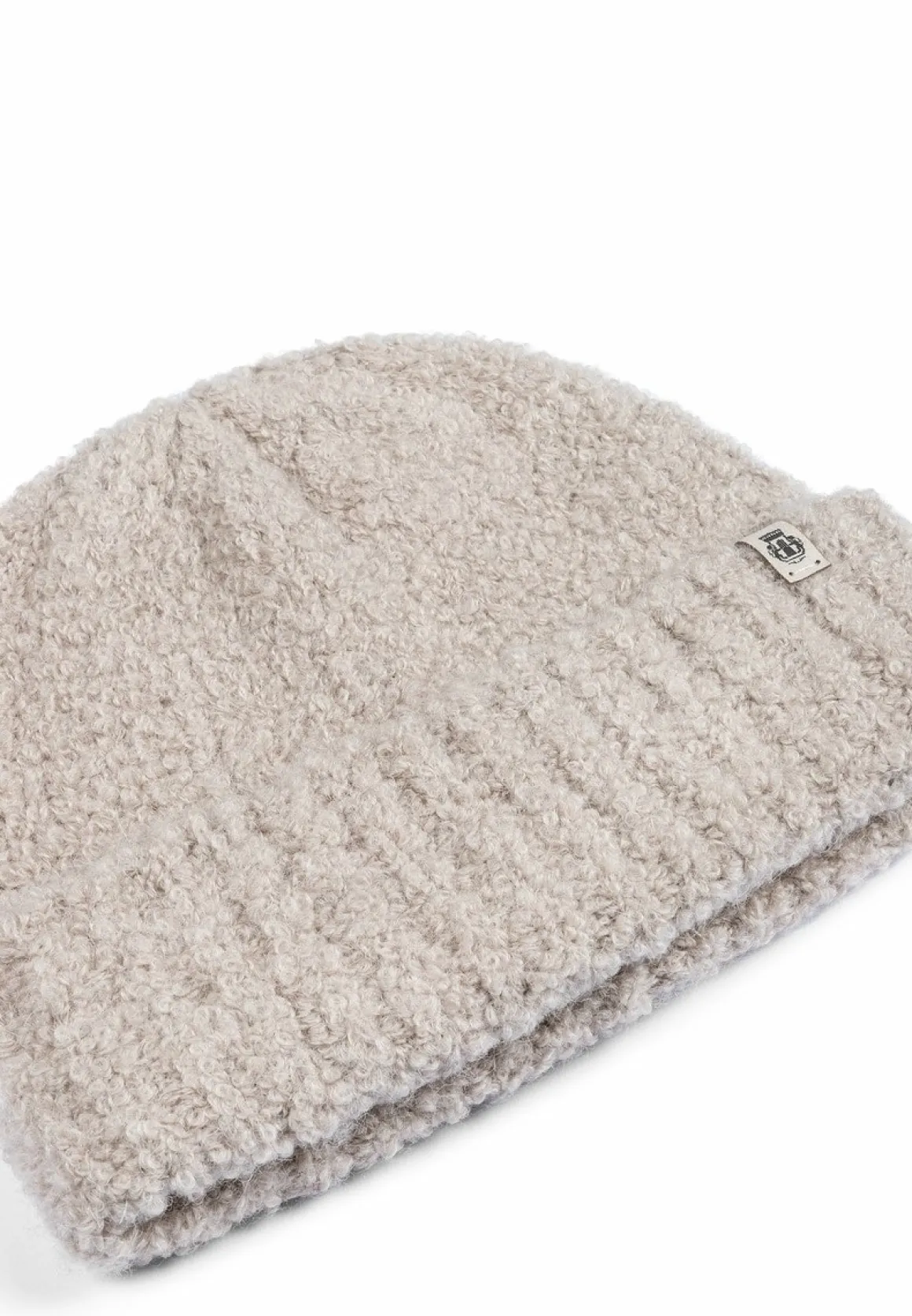 Classic Bouclé Umschlagmütze - cashmere (beige)