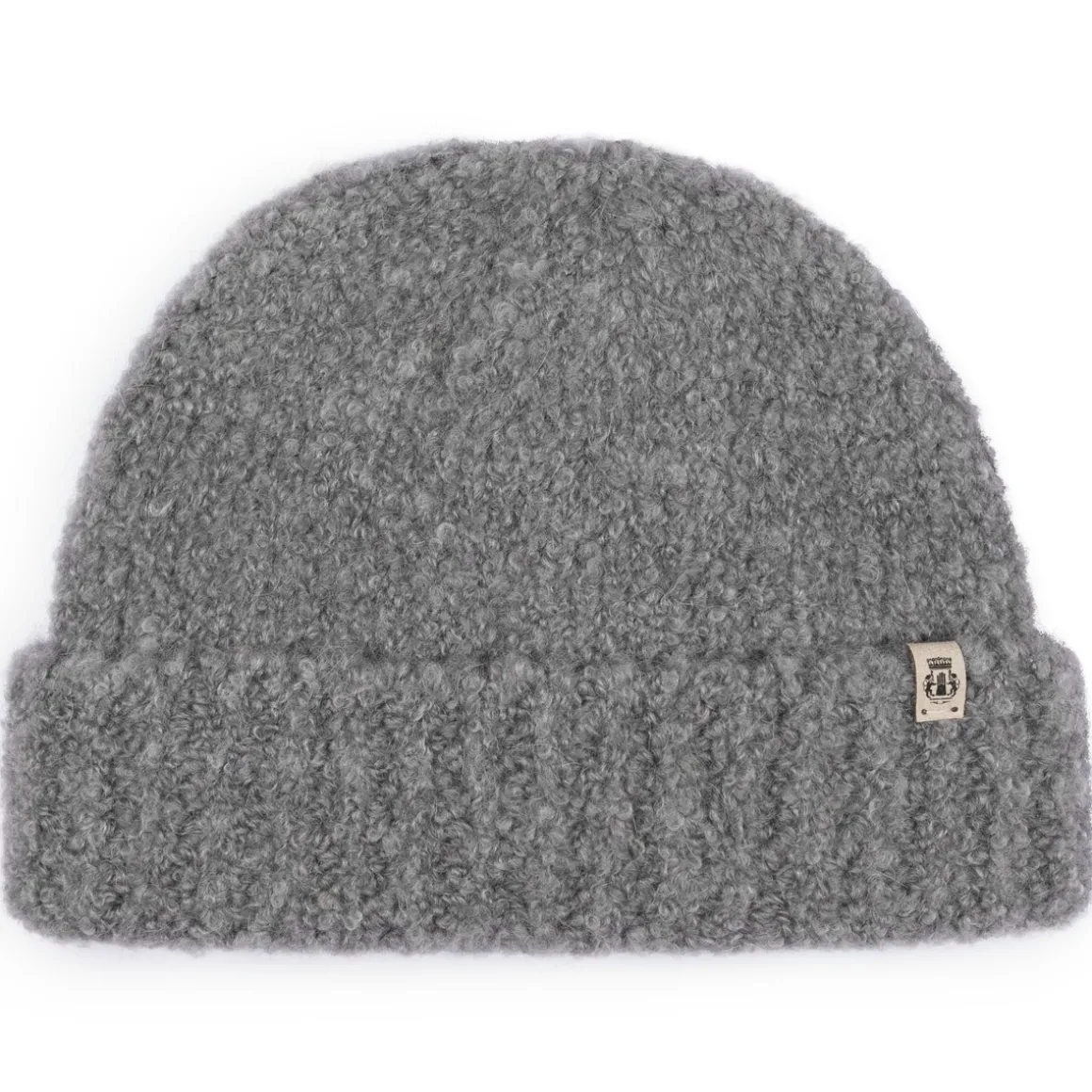 Classic Bouclé Umschlagmütze - flanell (grau)
