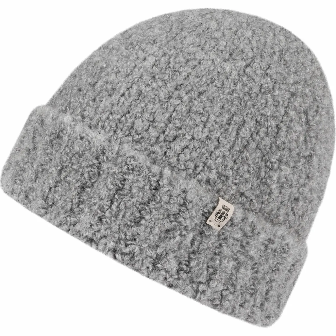 Classic Bouclé Umschlagmütze - flanell (grau)