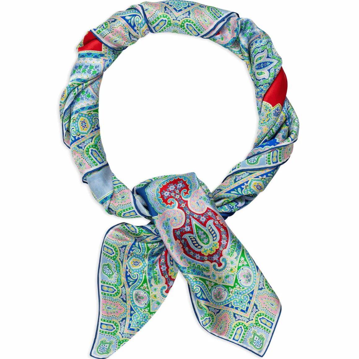 Colorblocking Ornament 140x140 - multi blue (blau)