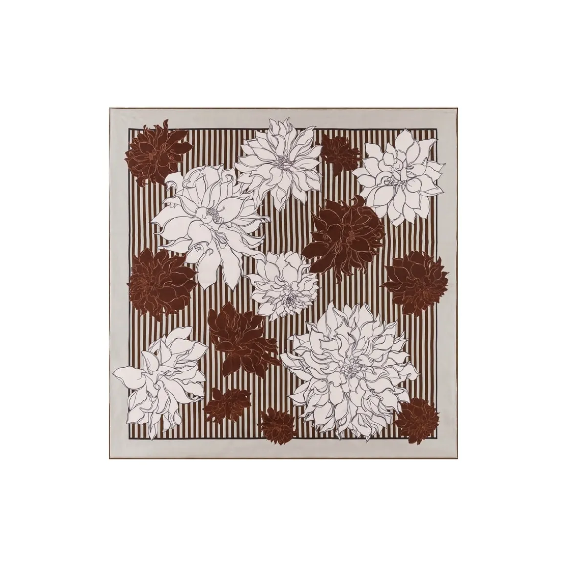 Dahlias & Stripes 64x64 - beige (beige)