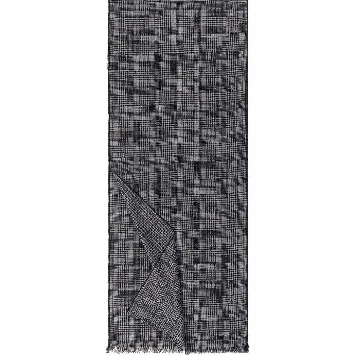 Fine Check 35x180 - navy (blau)