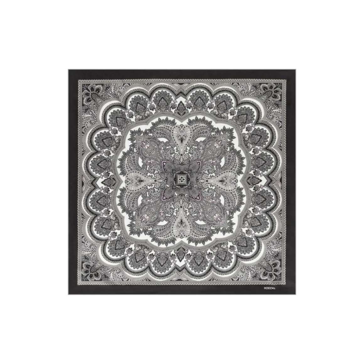 Fine Paisley 53x53 - multi silver (grau)