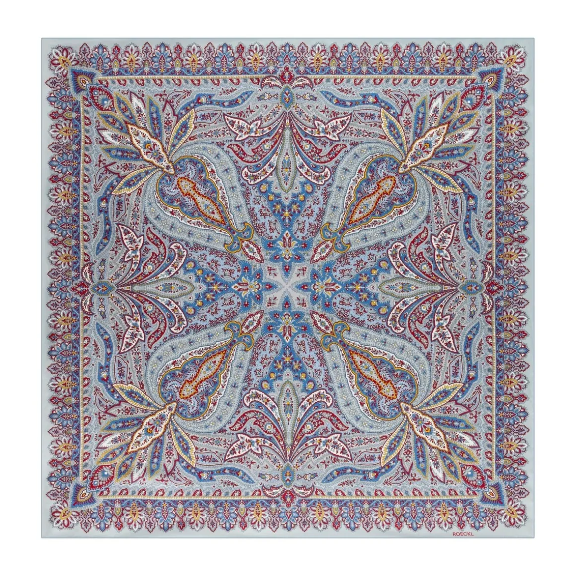 Flourishing Paisley 90x90 - multi ciel (blau)