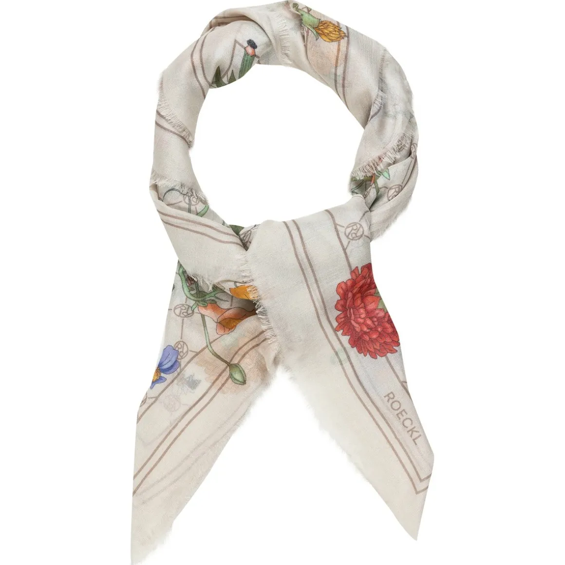Glowing Bouquet 140x140 - multi creme (beige)