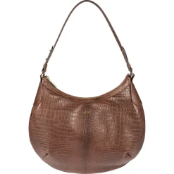 Liberty Schultertasche medium Croco - saddlebrown (braun)