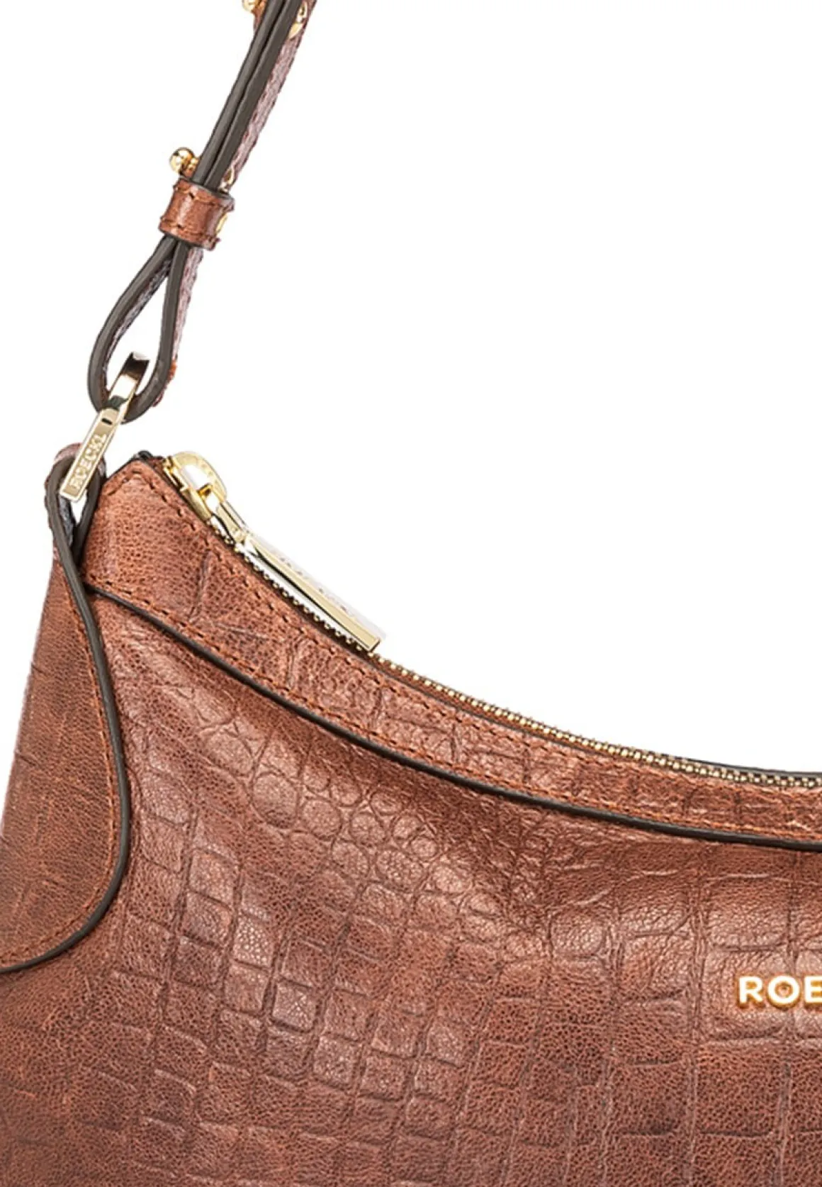 Liberty Schultertasche small Croco - saddlebrown (braun)