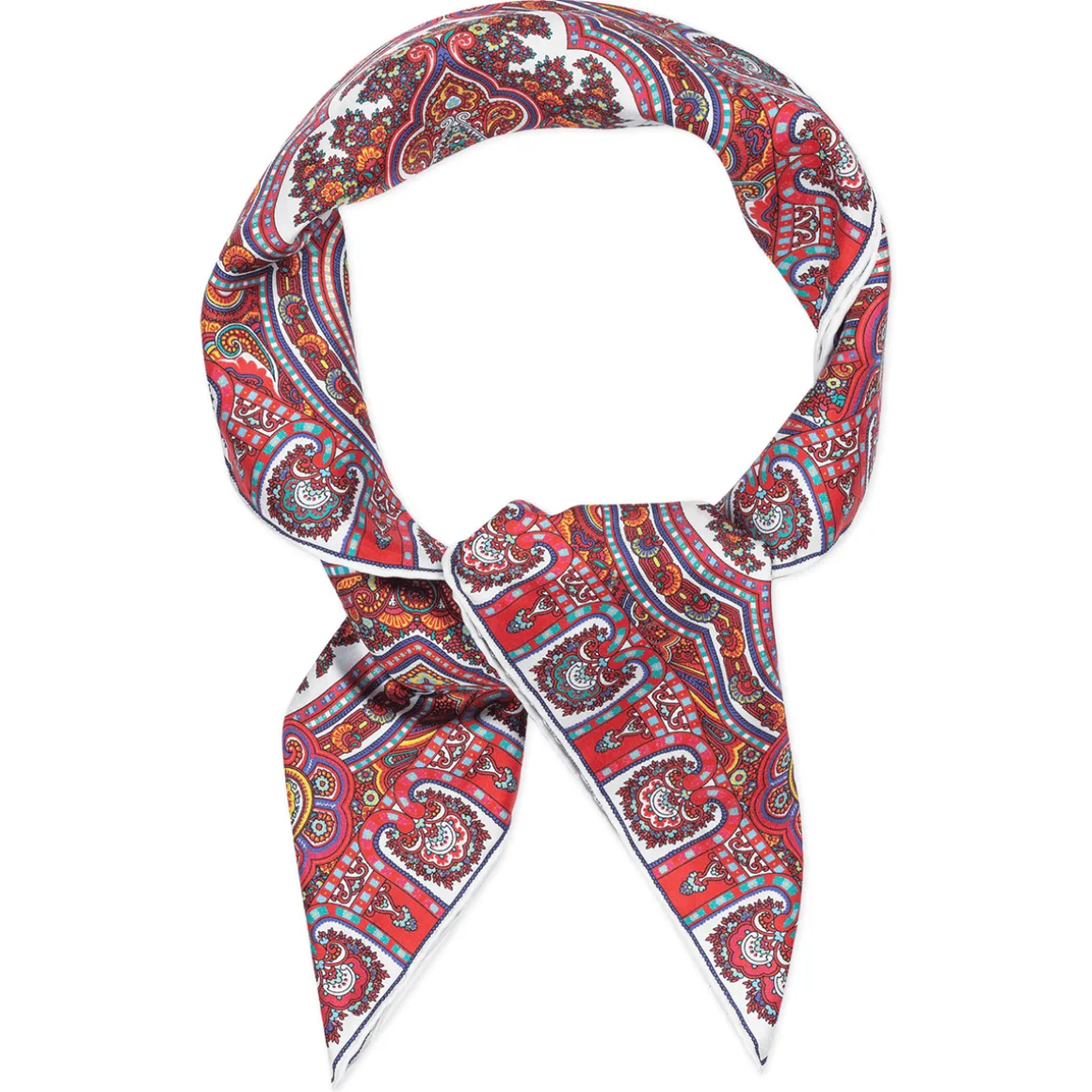 Paisley Star 90x90 - white/red (weiss)