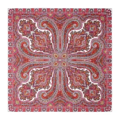 Paisley Star 90x90 - white/red (weiss)