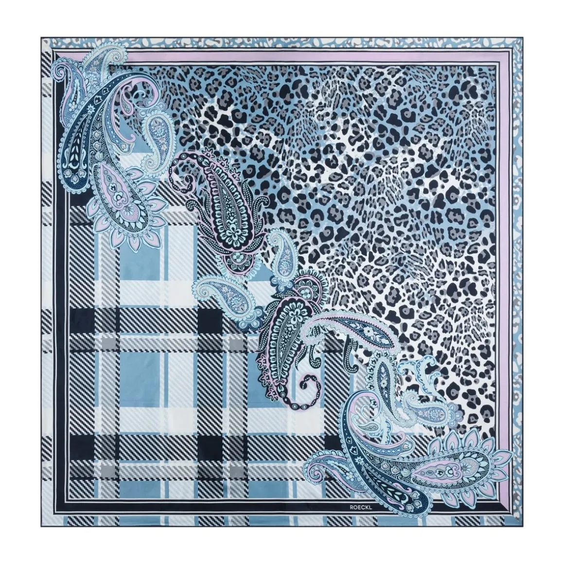 Patchwork Leo 100x100 - black/silver (schwarz)