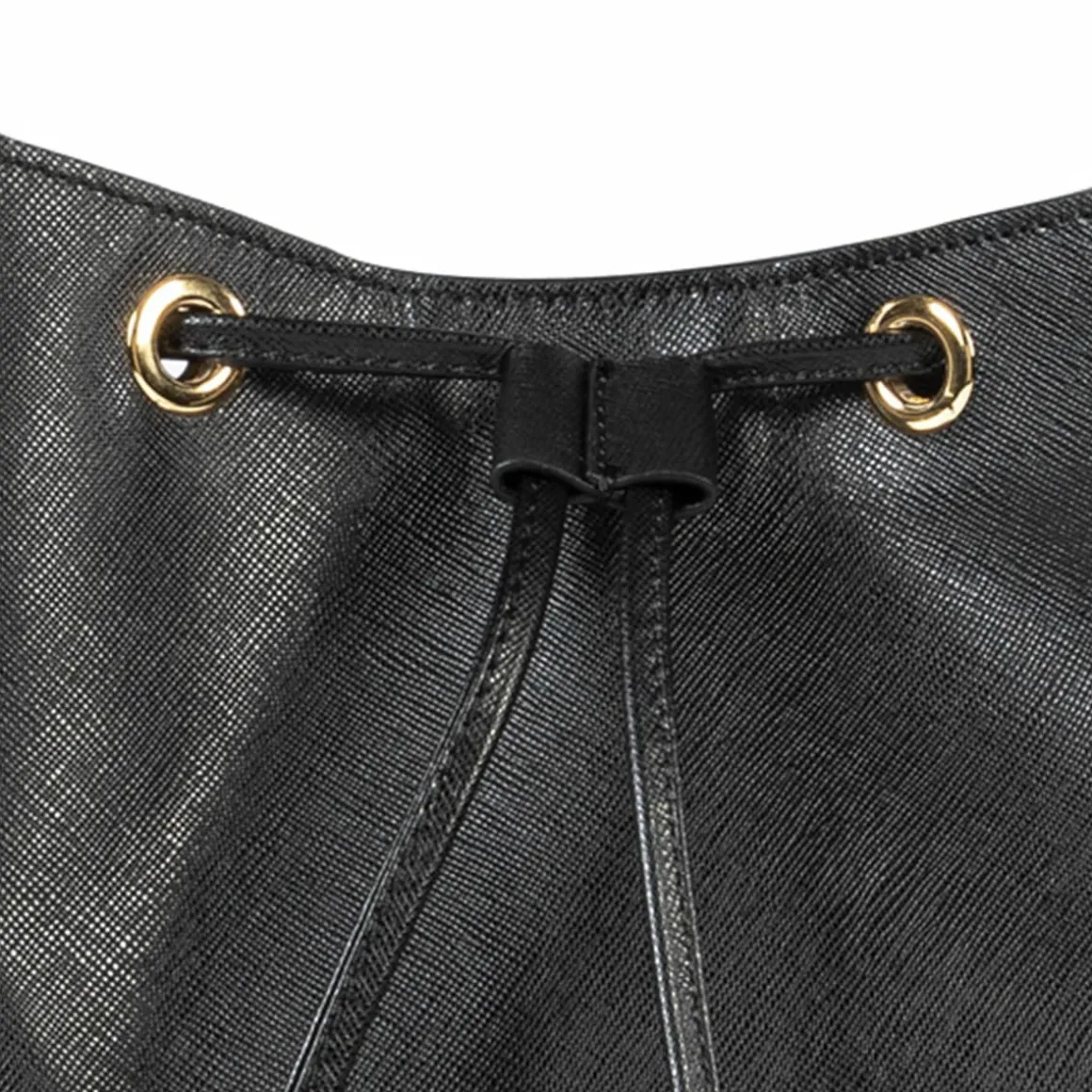 Pitti Saffiano shoulder bag medium - black (schwarz)