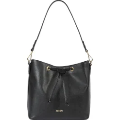 Pitti Saffiano shoulder bag medium - black (schwarz)
