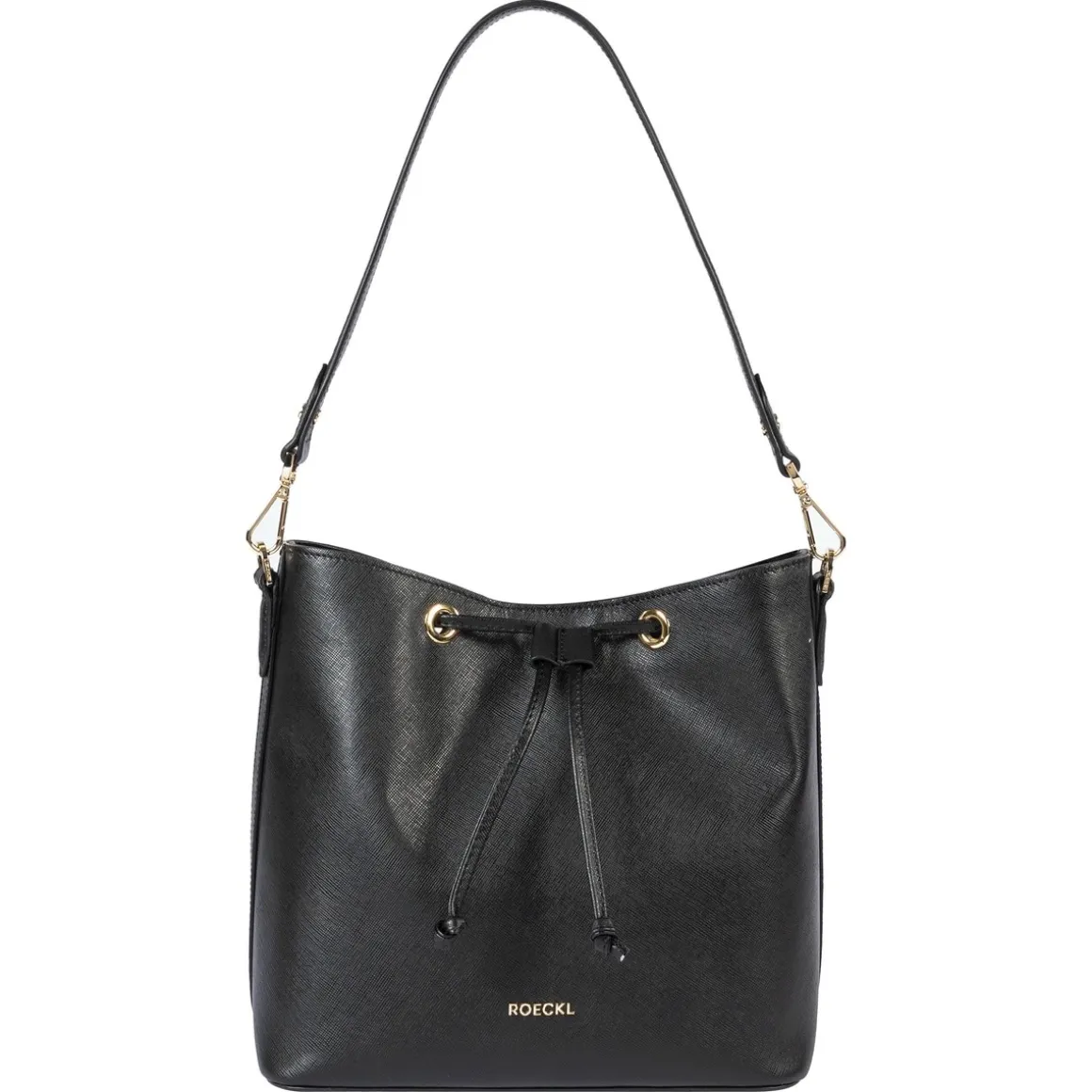 Pitti Saffiano shoulder bag medium - black (schwarz)