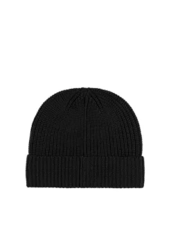 Pure Merino Umschlagmuetze - black (schwarz)