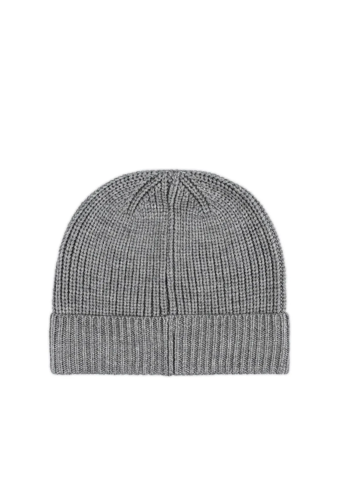Pure Merino Umschlagmuetze - flanell (grau)