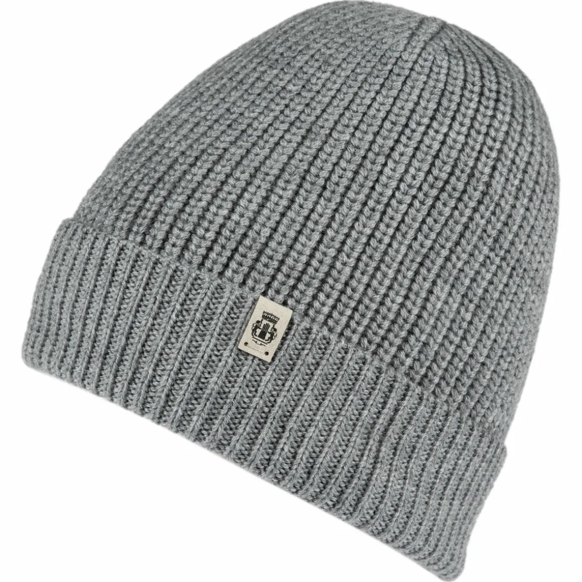 Pure Merino Umschlagmuetze - flanell (grau)