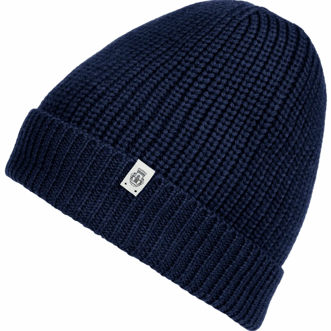 Pure Merino Umschlagmuetze - navy (blau)