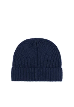 Pure Merino Umschlagmuetze - navy (blau)
