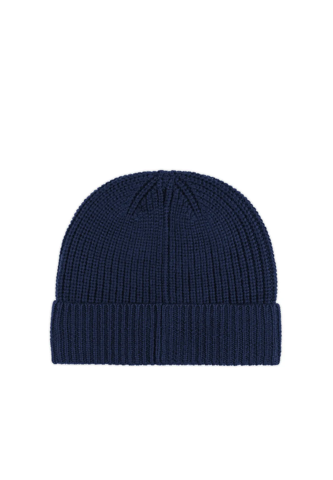 Pure Merino Umschlagmuetze - navy (blau)