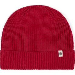 Pure Merino Umschlagmuetze - red (rot)