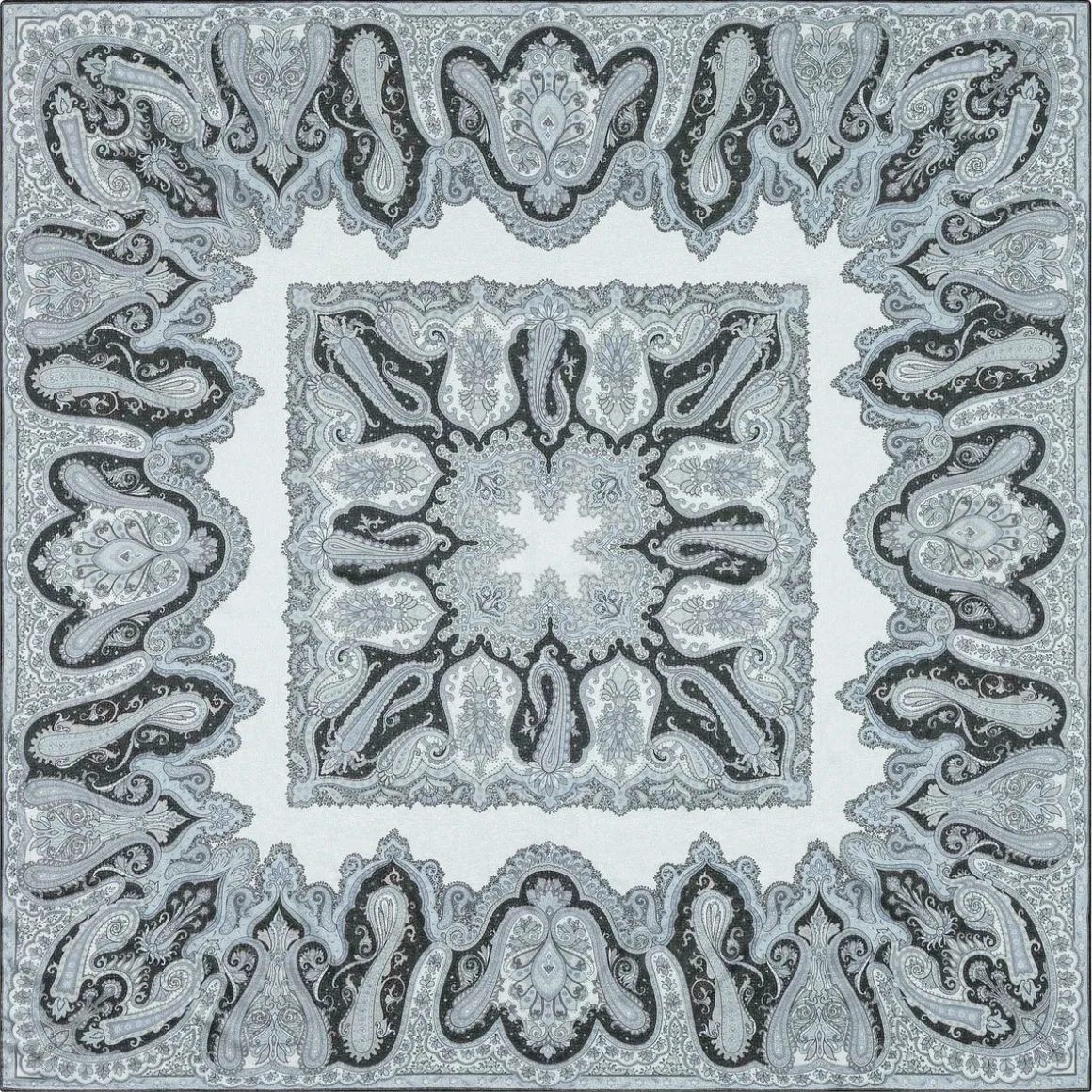 Radient Paisley 140x140 - black/silver (schwarz)