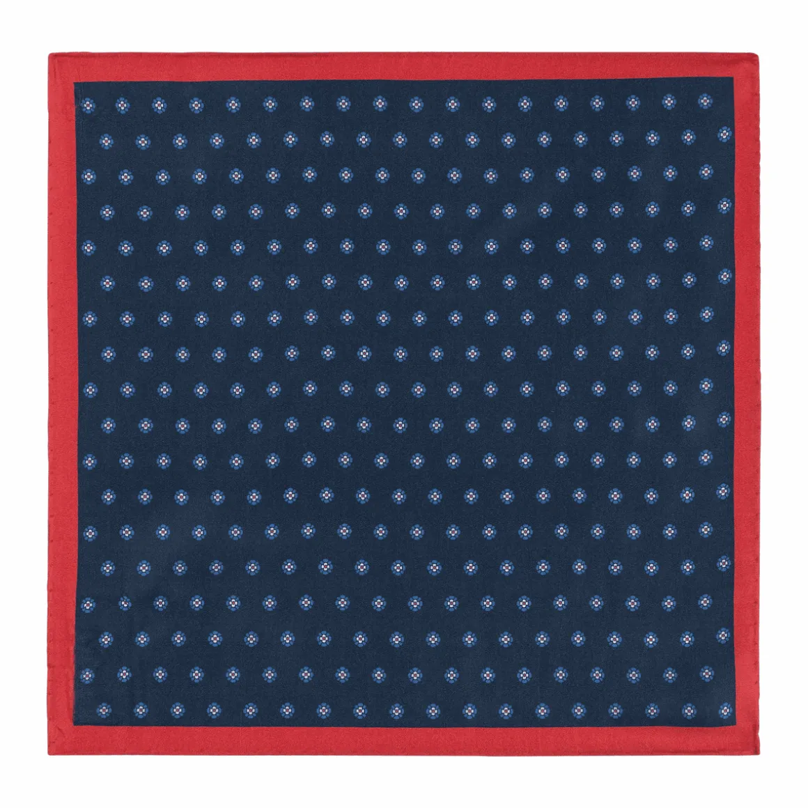 Tie Flower 33x33 - navy/red (blau)