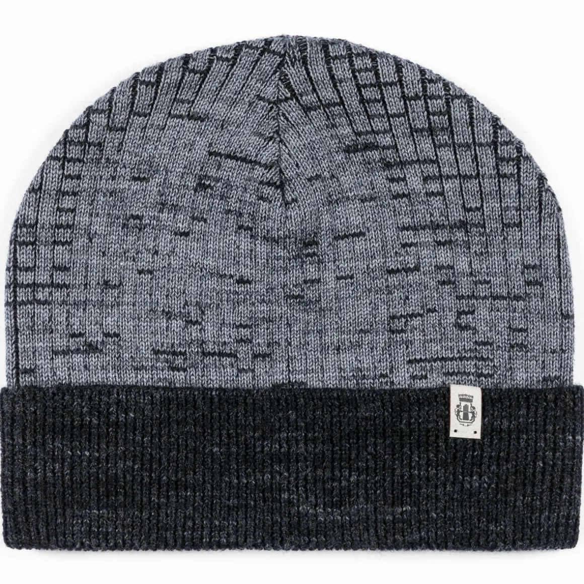 Two-Tone Merino Mütze - grey/black (grau)