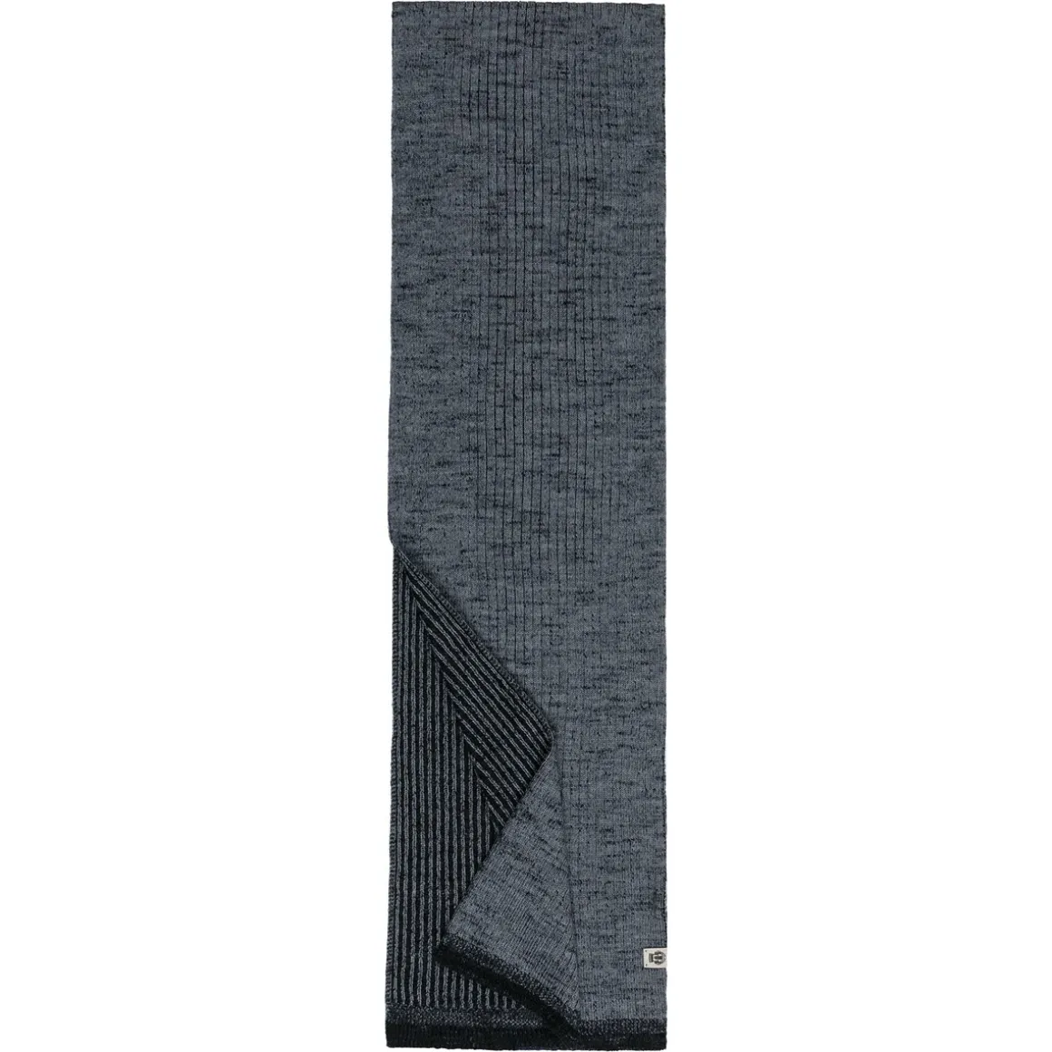 Two-Tone Merino Schal 25x180 - grey/black (grau)