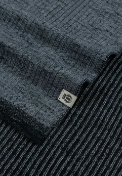 Two-Tone Merino Schal 25x180 - grey/black (grau)