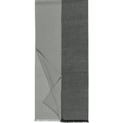 Two-Tone Wool 40x180 - black/grey (schwarz)