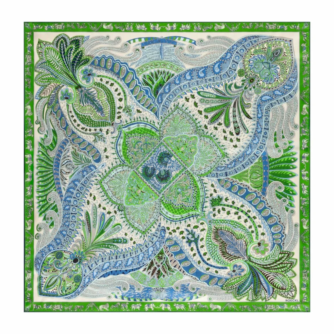 Vibrant Paisley 90x90 - multi green (grün)