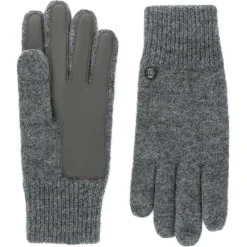 Walkhandschuhe Lederinnenhand - flanell (grau)