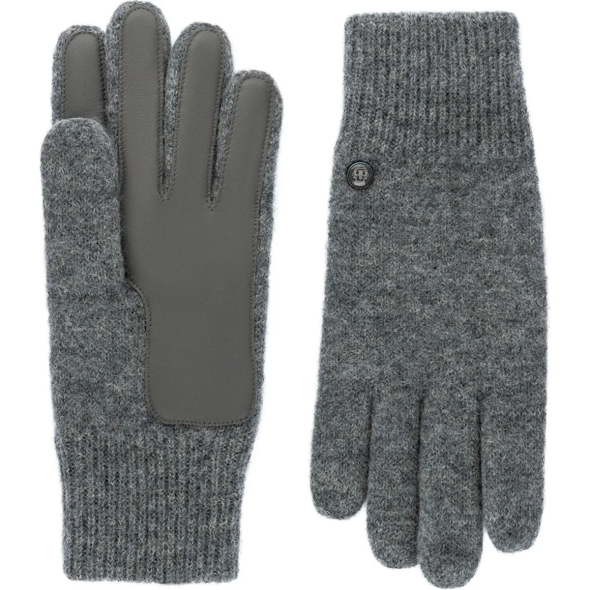 Walkhandschuhe Lederinnenhand - flanell (grau)